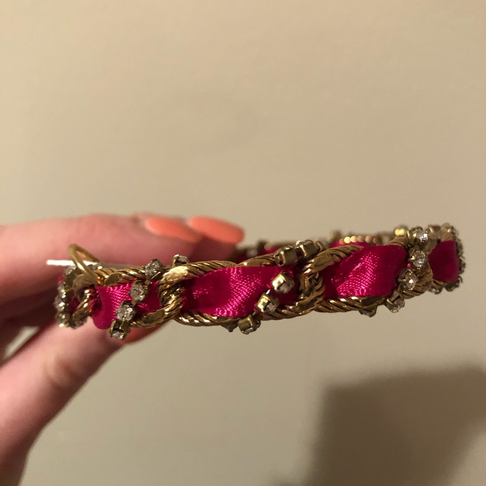 Rachel Leigh NWT Hot Pink Ribbon Bangle Bracelet